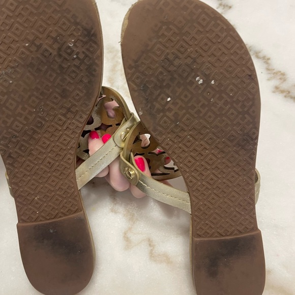 Tory Burch gold Millers. - Picture 5 of 5